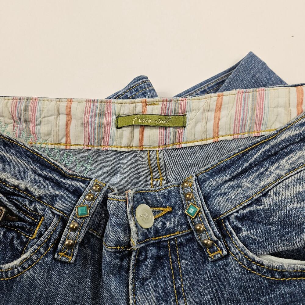 Y2k Euro Low-Rise Flared Jeans Fracomina - Size 30 - Picture 4 of 8
